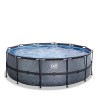 EXIT Piscine Stone ø427x122cm avec pompe filtrante - grise