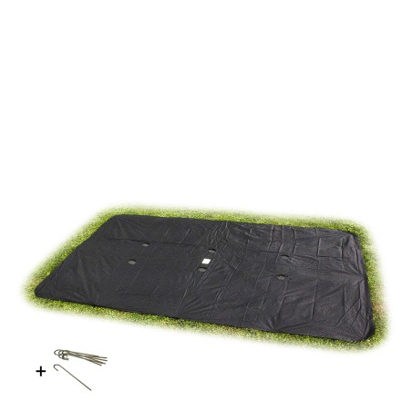 EXIT Housse de protection rectangulaire pour trampoline enterré niveau sol 305x519cm