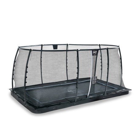 EXIT Dynamic trampoline enterré au niveau du sol 305x519cm avec filet de sécurité - noir