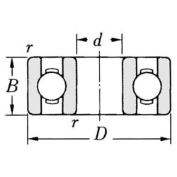 Rodamiento bola bolas EZO 609ZZA