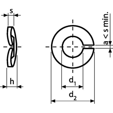 Rondelle élastique galvanisé M3 UNIVERSEL 128A3