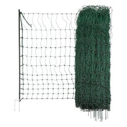 Poultry netting 50m/106cm double spike green elec con. AKO