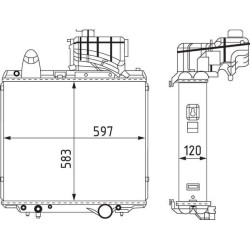 Radiator coolant HELLA 8MK376903011