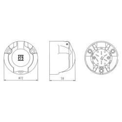 Prise métallique 7 pôles ERICH-JAEGER 101018JAE