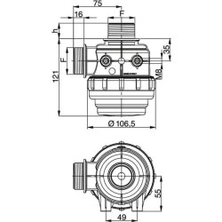 Saugfilter 1 1/4" 60 l/min ARAG 3102053