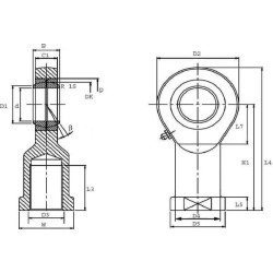 Rotule de direction SKF SI45TXE2LS