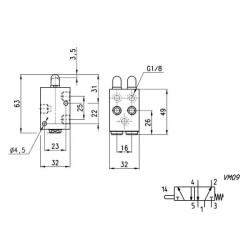 Levier manuel CAMOZZI 158945