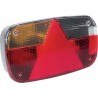 Rear light LH rectangular 12V red/transparent/amber bolt