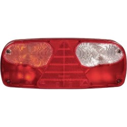 Rear light LH rectangular 24V red/transparent/amber bolt