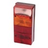 Rear light LH rectangular red/transparent/amber bolt