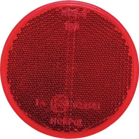 Catadioptre rond rouge diamètre 75mm tige filetée GOPART LA75021