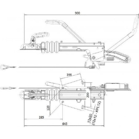 Tow hitch braked V KF13-E KNOTT 202598001