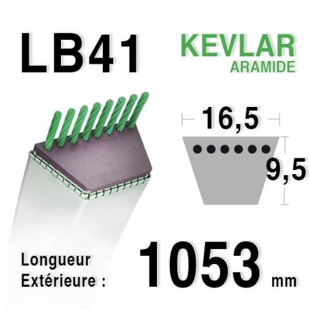 Courroie 16.5mm x 1053mm - LB41
