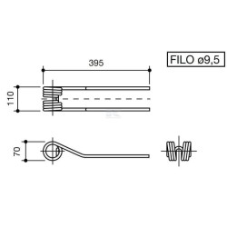 Rotary tine Olivi 2° OLIVI 40071N