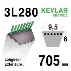 Courroie 9.5mm x 705mm - 3L28