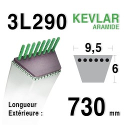 Courroie 9.5mm x 730mm - 3L29