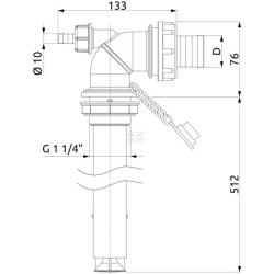Anti-pollution ejector with threaded coupling ARAG 500332AKB