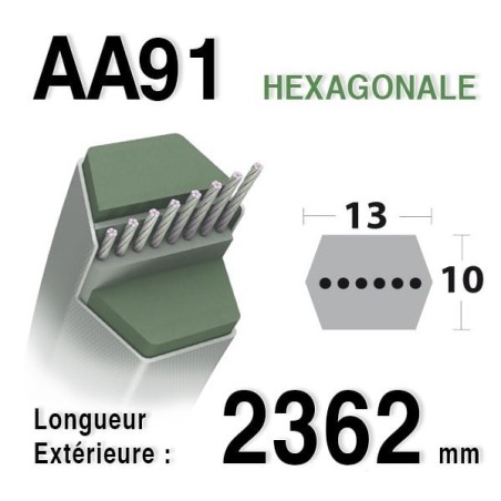 Courroie AA91 - ALKO 514877
