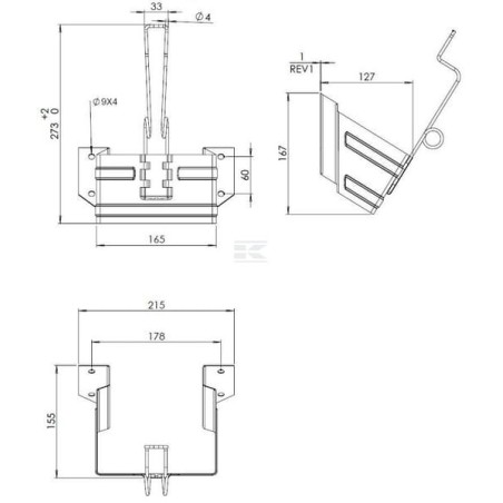 Supporto per cuneo ruota Begin per G46 / piccolo LOKHEN