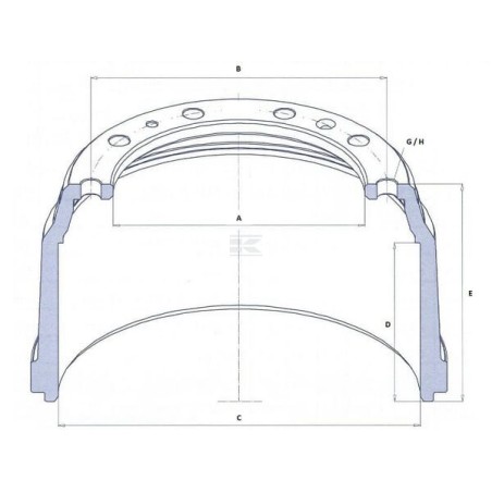 Tambour de frein ADR 66LWA1005
