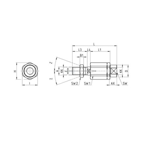 Flexo rod coupler CAMOZZI GK40