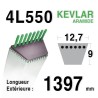Courroie Kevlar 4L550 - 4L55 - MURRAY 37X12 - 21649 - 37X36 - Wheel Horse 8976 - 104388 - 104865