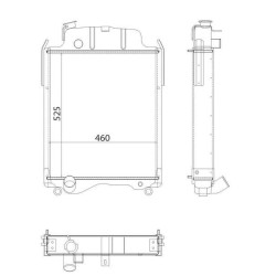 Radiator suitable for JD UNIVERSAL AL56372N