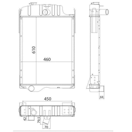 Radiator suitable for JD UNIVERSAL AL56375N