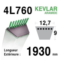Courroie Kevlar 4L760- 4L76 - MTD 7540441 HUSQVARNA 531005017 - 506768501