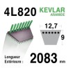 Courroie Kevlar 4L820 - 4L82 - AYP 140294 - HUSQVARNA 532140294 - MTD 7540226