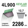 Courroie Kevlar 4L900 - 4L90 - AYP - ROPER - HUSQVARNA 105732 - 120302 - 193214 - 125907 - AMF 303241 - MURRAY 37X45 - 3700045