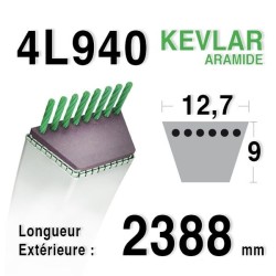 Courroie Kevlar 4L940 - 4L94 - HUSQVARNA 532180215 - 532144959 - AYP 180215 - 373794 D3 Ra