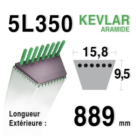 Courroie Kevlar 5L350 - 5L35 - MTD 7540241