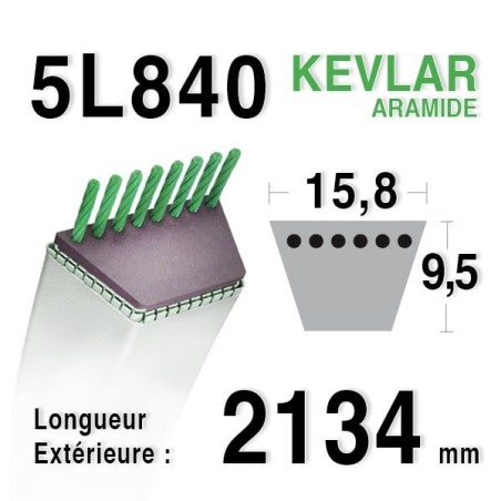 Courroie Kevlar 5L840 - 5L84 - SNAPPER 7-9781