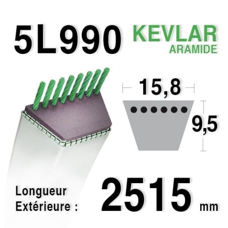 Courroie Kevlar 5L990 - 5L99