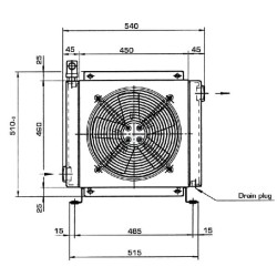 Oil-cooler (230V) 38-50 C 2040K-01-2-01 EMMEGI OK2040K01201