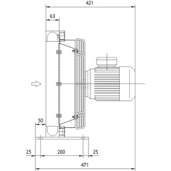Oil-cooler (400V) 50-38 C HPA-18-03-2-01 EMMEGI OKHPA1803201