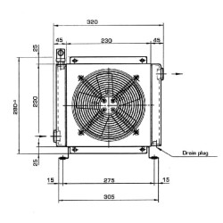 Oil-cooler (24V) 38-50 C 2015K-24-2-01 EMMEGI OK2015K24201