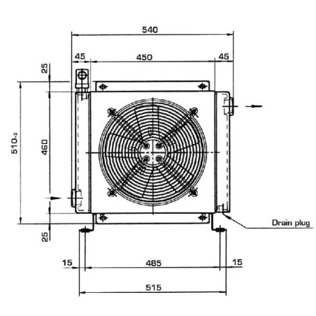 Oil-cooler (24V) 48-60 C 2040 EMMEGI OK2040K24301