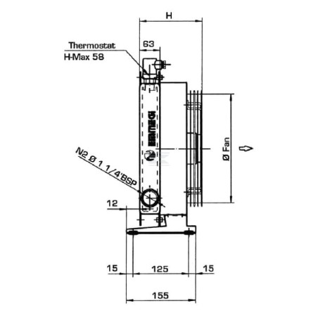 Ölkühler (24V) 48-60 C 2040 EMMEGI OK2040K24301