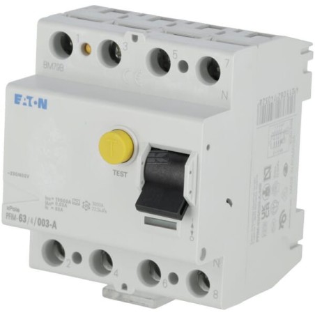 Interrut.differen.63A,4P,30mA EATON PFIM634003A