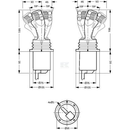 Joystick PROF1- 162F1108 DANFOSS PROF162F1108