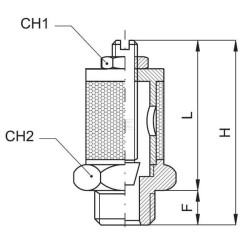 Schalldämpfer regelbar UNIVERSAL SOF38AF