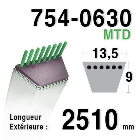 Courroie MTD 754-0630 - 754-0630A - 954-0630
