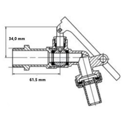 Grifo bloqueable 3/4" UNIVERSAL TK34LC
