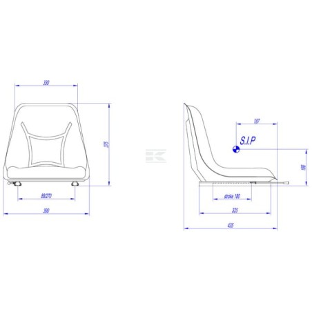 PVC seat RM-460 UNIVERSAL TS12000KR
