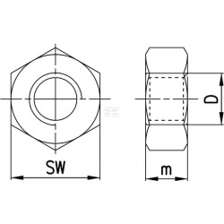 Tuerca vástago CAMOZZI U810