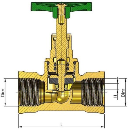DGV stopcock 1 1/4" UNIVERSAL DGV114