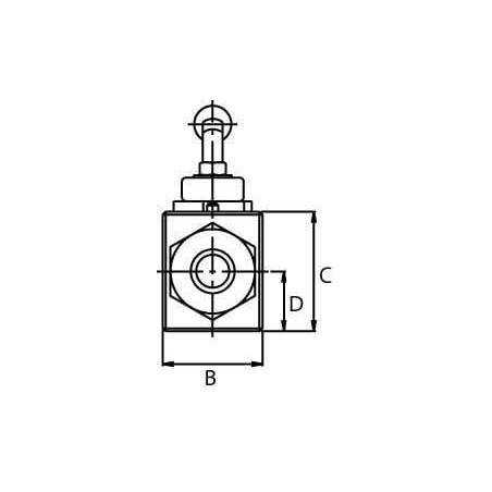 Llave de 2 vías 12L PISTER KHS12L
