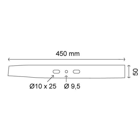 Lame Plate Universelle 45 Cm